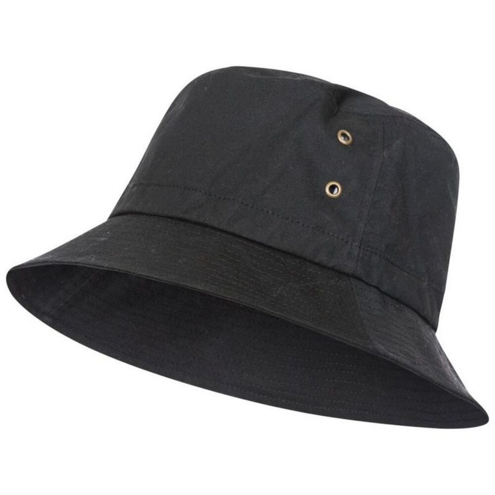 Trespass Unisex Adult Waxy Bucket Hat / Black